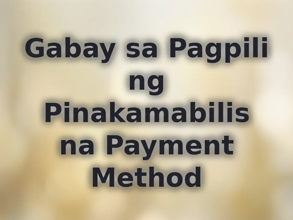 Payment methods